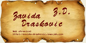Zavida Drašković vizit kartica